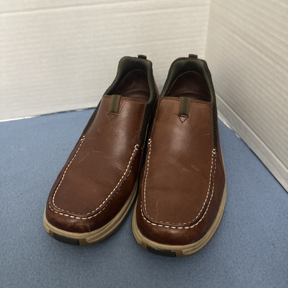 Cole Haan Air Men's Brown Leather Square Toe Slip-On Loafer - SZ 9M
